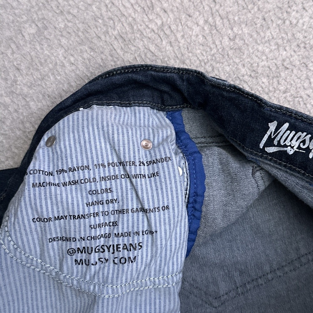 Mugsy Jeans Mens 30x29 Fultons Classic Straight Leg‎ Dark Wash Stretch Preppy - Picture 4 of 9